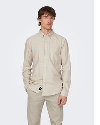 hellbeige Langarmhemd von ONLY & SONS