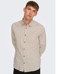 hellbeige Langarmhemd von ONLY & SONS