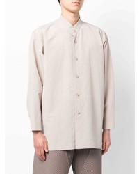 hellbeige Langarmhemd von Homme Plissé Issey Miyake