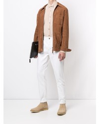 hellbeige Langarmhemd von Brunello Cucinelli