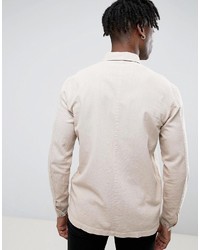 hellbeige Langarmhemd von Asos