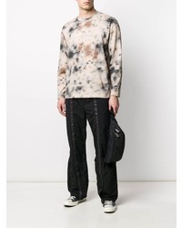 hellbeige Mit Batikmuster Langarmshirt von A-Cold-Wall*