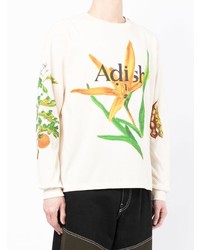 hellbeige Langarmshirt mit Blumenmuster von Adish