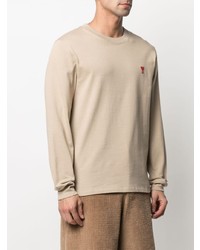 hellbeige Langarmshirt von Ami Paris