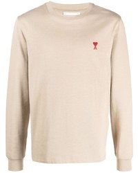 hellbeige Langarmshirt von Ami Paris