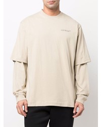 hellbeige Langarmshirt von Off-White