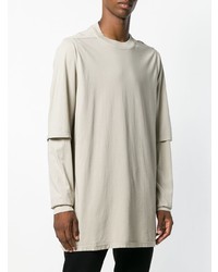 hellbeige Langarmshirt von Rick Owens DRKSHDW