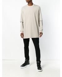 hellbeige Langarmshirt von Rick Owens DRKSHDW