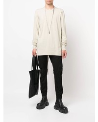 hellbeige Langarmshirt von Rick Owens DRKSHDW