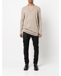 hellbeige Langarmshirt von Boris Bidjan Saberi