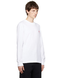 hellbeige Langarmshirt von AMI Alexandre Mattiussi