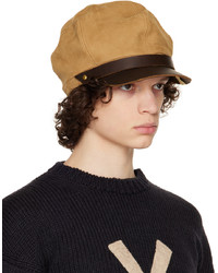 hellbeige Leder Baseballkappe von VISVIM