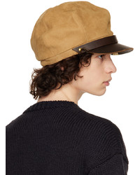 hellbeige Leder Baseballkappe von VISVIM