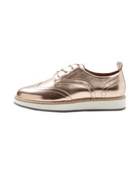 hellbeige Leder Brogues von Only