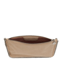 hellbeige Leder Clutch von Stella McCartney