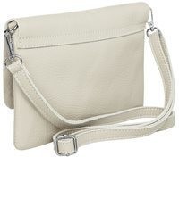 hellbeige Leder Clutch von Caspar