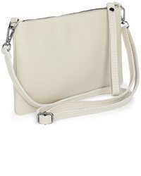 hellbeige Leder Clutch von Caspar