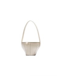 hellbeige Leder Clutch von Staud