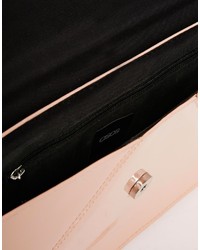 hellbeige Leder Clutch von Asos