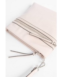 hellbeige Leder Clutch von ORSAY