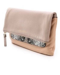 hellbeige Leder Clutch von Diane von Furstenberg