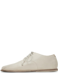 hellbeige Leder Derby Schuhe von Marsèll