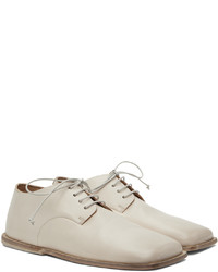 hellbeige Leder Derby Schuhe von Marsèll