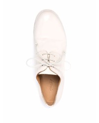 hellbeige Leder Derby Schuhe von Marsèll