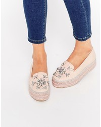 hellbeige Leder Espadrilles von Carvela