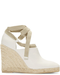 hellbeige Leder Espadrilles von Loewe