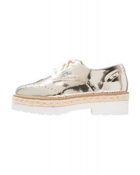 hellbeige Leder Espadrilles von Mtng