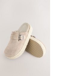hellbeige Leder Espadrilles von NEXT