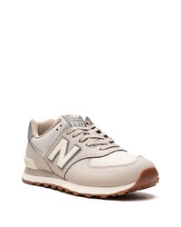 hellbeige Leder niedrige Sneakers von New Balance