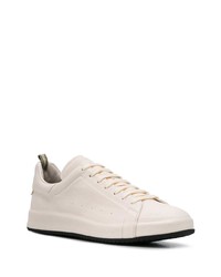 hellbeige Leder niedrige Sneakers von Officine Creative