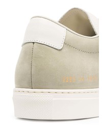 hellbeige Leder niedrige Sneakers von Common Projects