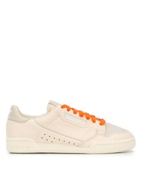 hellbeige Leder niedrige Sneakers von Adidas By Pharrell Williams