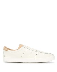 hellbeige Leder niedrige Sneakers von adidas