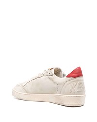 hellbeige Leder niedrige Sneakers von Golden Goose