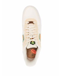 hellbeige Leder niedrige Sneakers von Nike