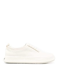 hellbeige Leder niedrige Sneakers von Ambush