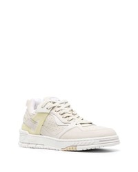 hellbeige Leder niedrige Sneakers von Axel Arigato