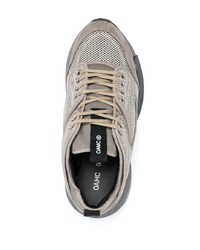 hellbeige Leder niedrige Sneakers von Oamc