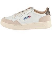 hellbeige Leder niedrige Sneakers von AUTRY
