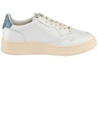 hellbeige Leder niedrige Sneakers von AUTRY