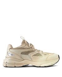 hellbeige Leder niedrige Sneakers von Axel Arigato