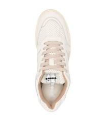 hellbeige Leder niedrige Sneakers von Diadora