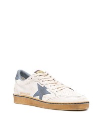 hellbeige Leder niedrige Sneakers von Golden Goose