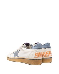 hellbeige Leder niedrige Sneakers von Golden Goose