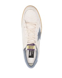 hellbeige Leder niedrige Sneakers von Golden Goose