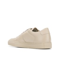 hellbeige Leder niedrige Sneakers von Common Projects